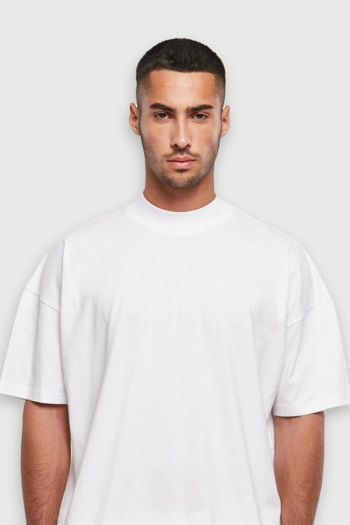 Oversized Mock Neck Tee