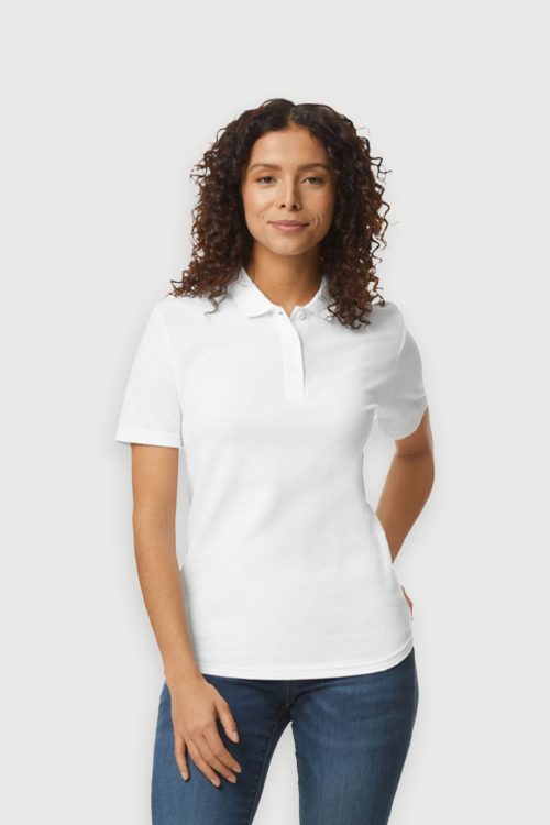 Ladies Double Pique Polo