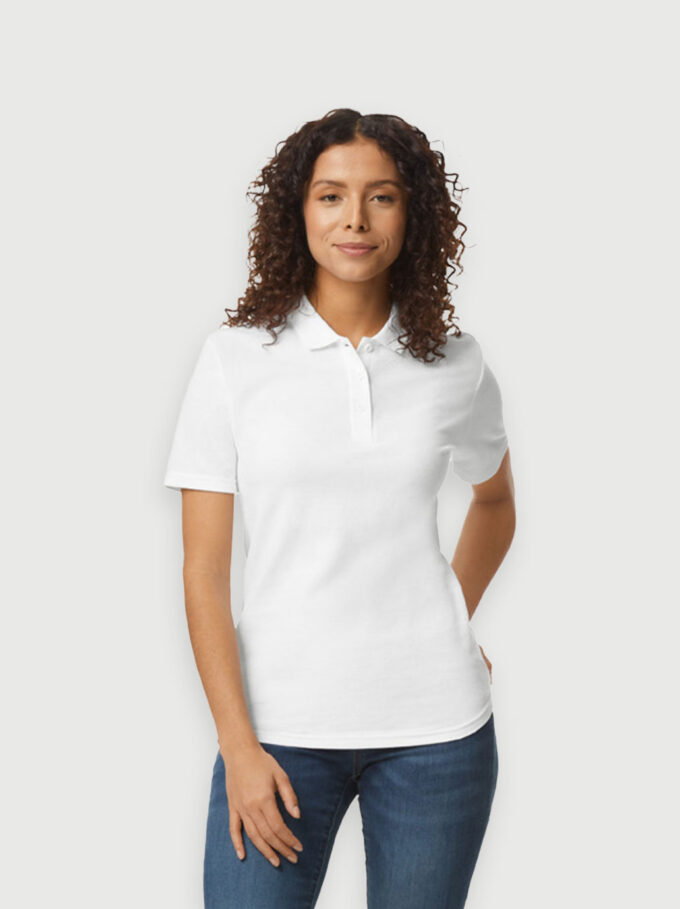 Ladies Double Pique Polo