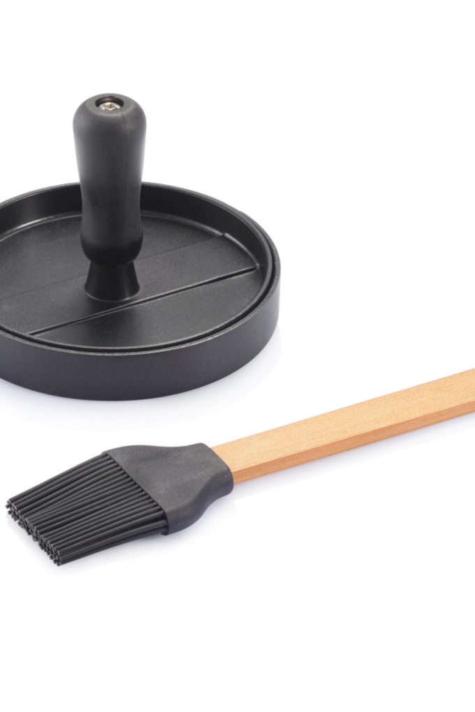 BBQ set s prešom za hamburgere i kistom - Slika 2