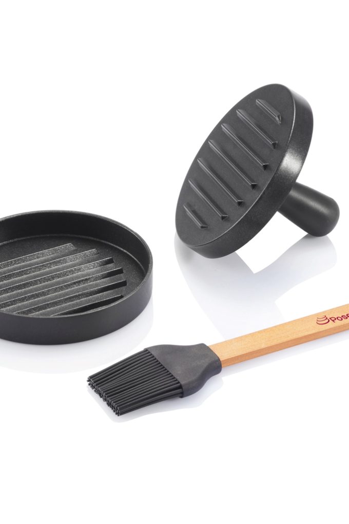 BBQ set s prešom za hamburgere i kistom - Slika 5