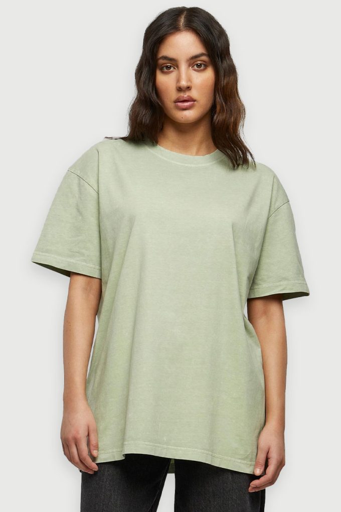 Ladies Oversized Acid Wash Tee