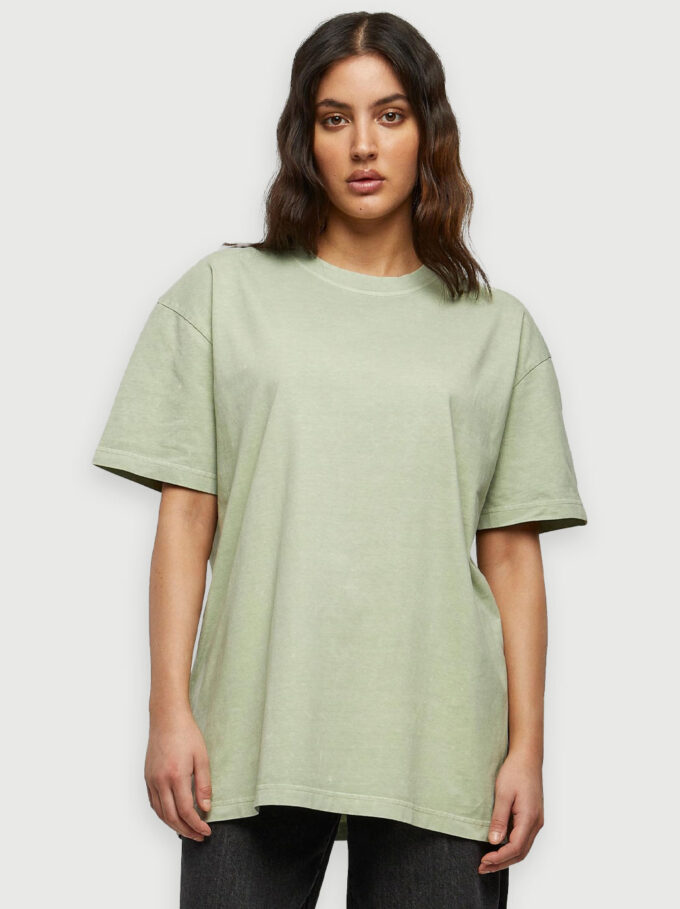 Ladies Oversized Acid Wash Tee