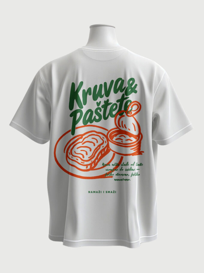 Kruva & Paštete - White T-shirt