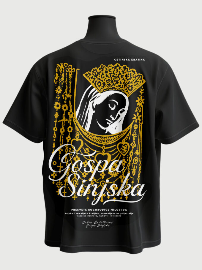 Gospa Sinjska - Black T-shirt