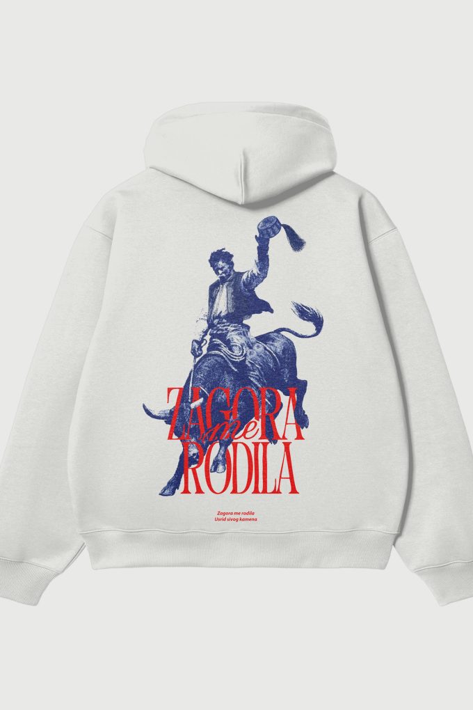 Zagora me Rodila - White Hoodie