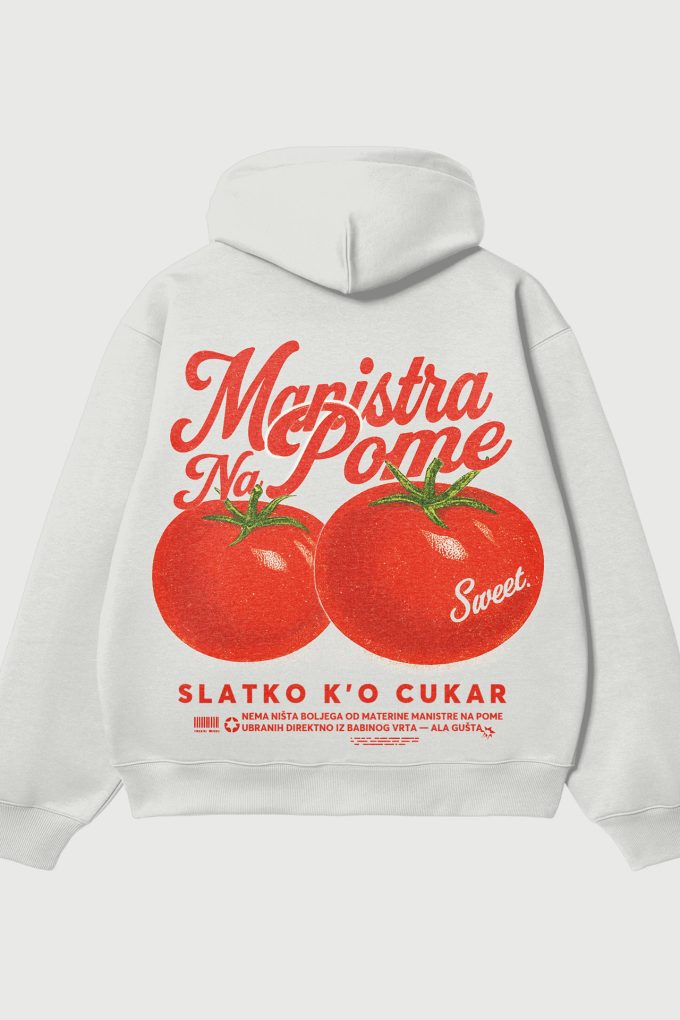 Manistra na Pome - White Hoodie