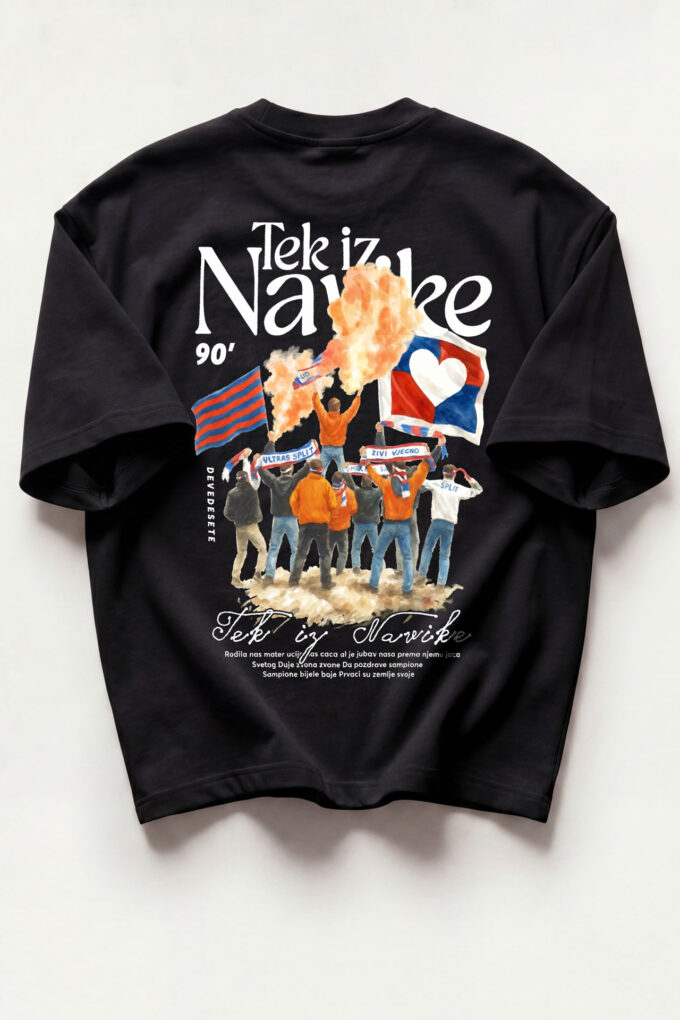 Tek iz Navike - Black Heavyweight Oversized T-Shirt