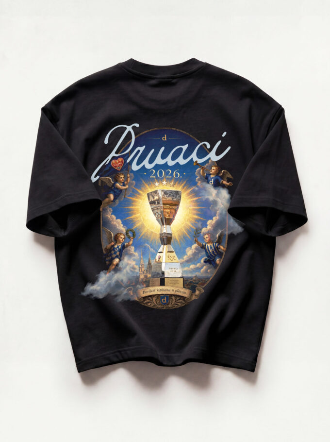 Prvaci - Black Heavyweight Oversized T-Shirt
