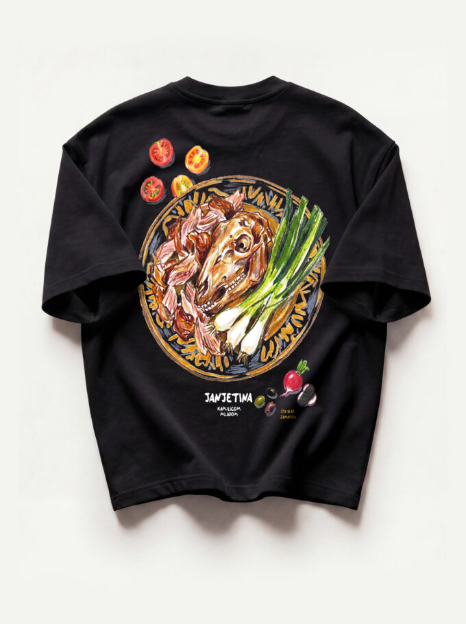 Janjetina – Black Heavyweight Oversized T-Shirt