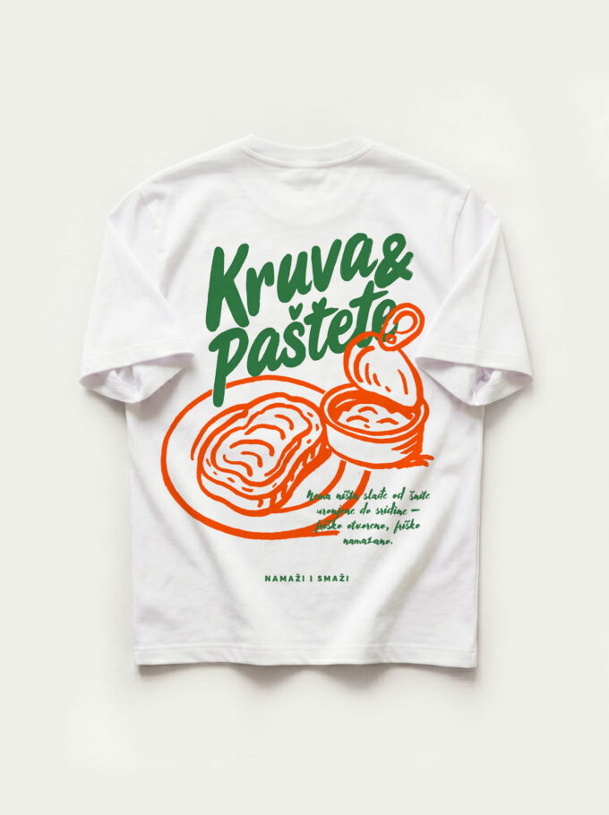 Kruva & Paštete - White T-shirt