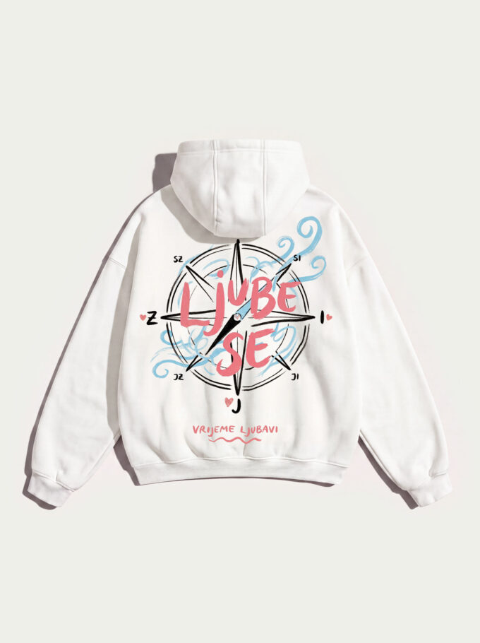 Ljube se – White Premium Heavyweight Hoodie