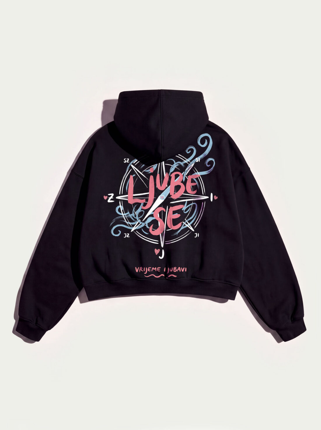 Ljube Se  – Crop Zip Hoodie