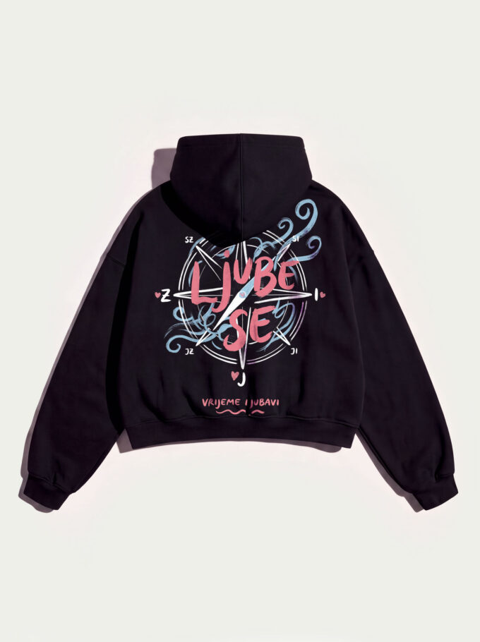 Ljube Se – Crop Zip Hoodie