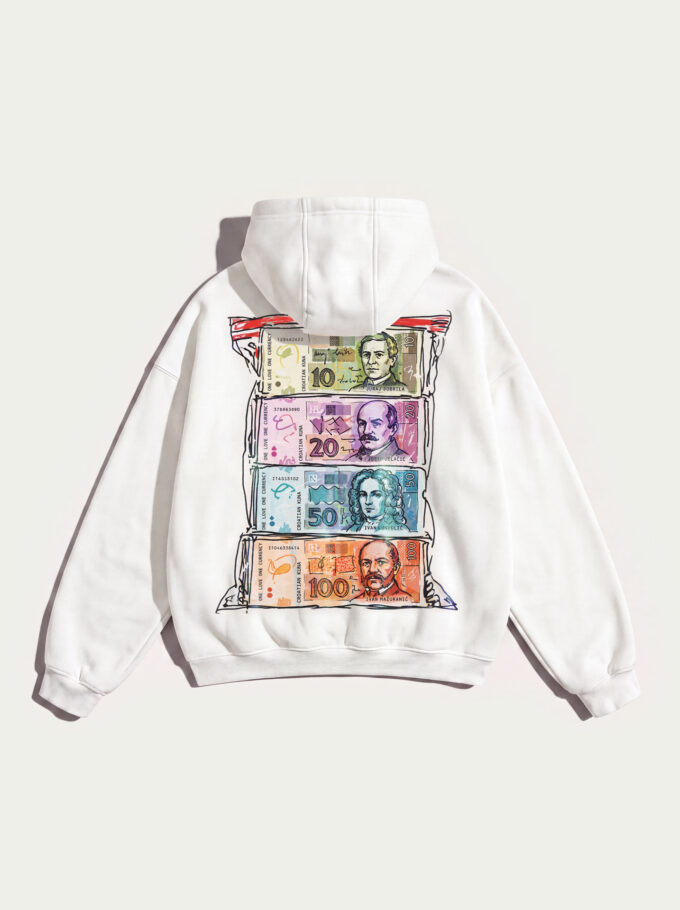 Kuna – White Premium Heavyweight Hoodie