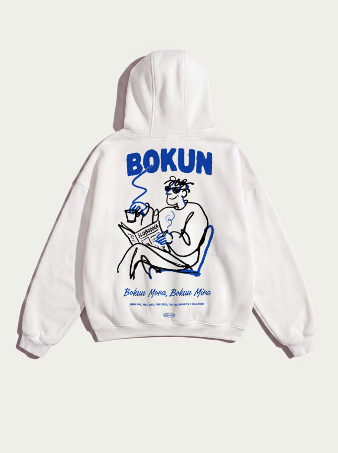 Bokun – White Premium Heavyweight Hoodie