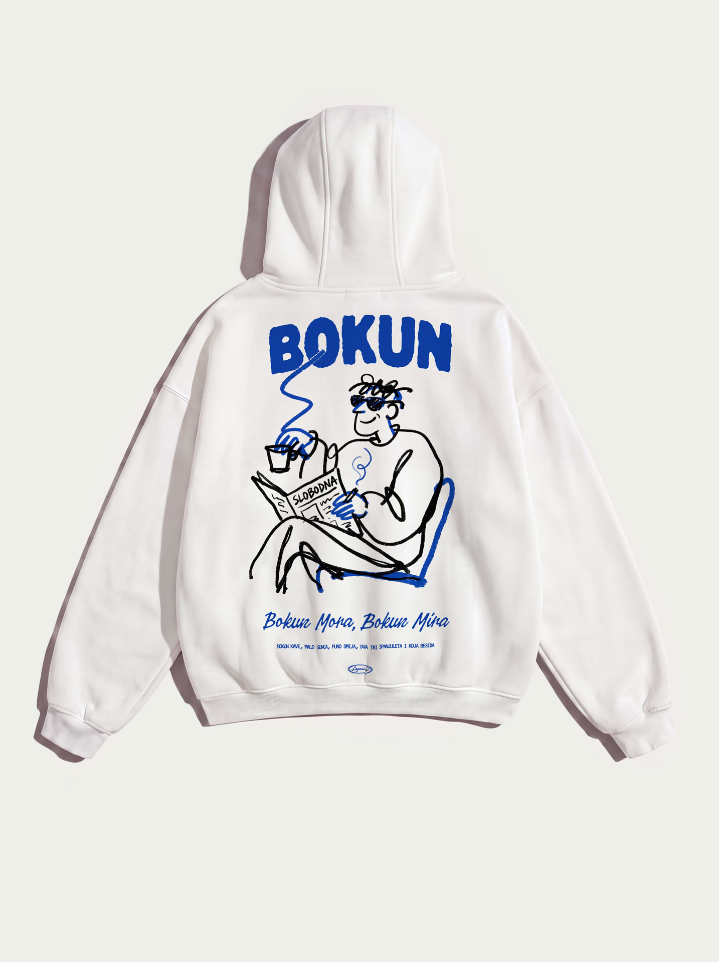 Bokun – White Premium Heavyweight Hoodie