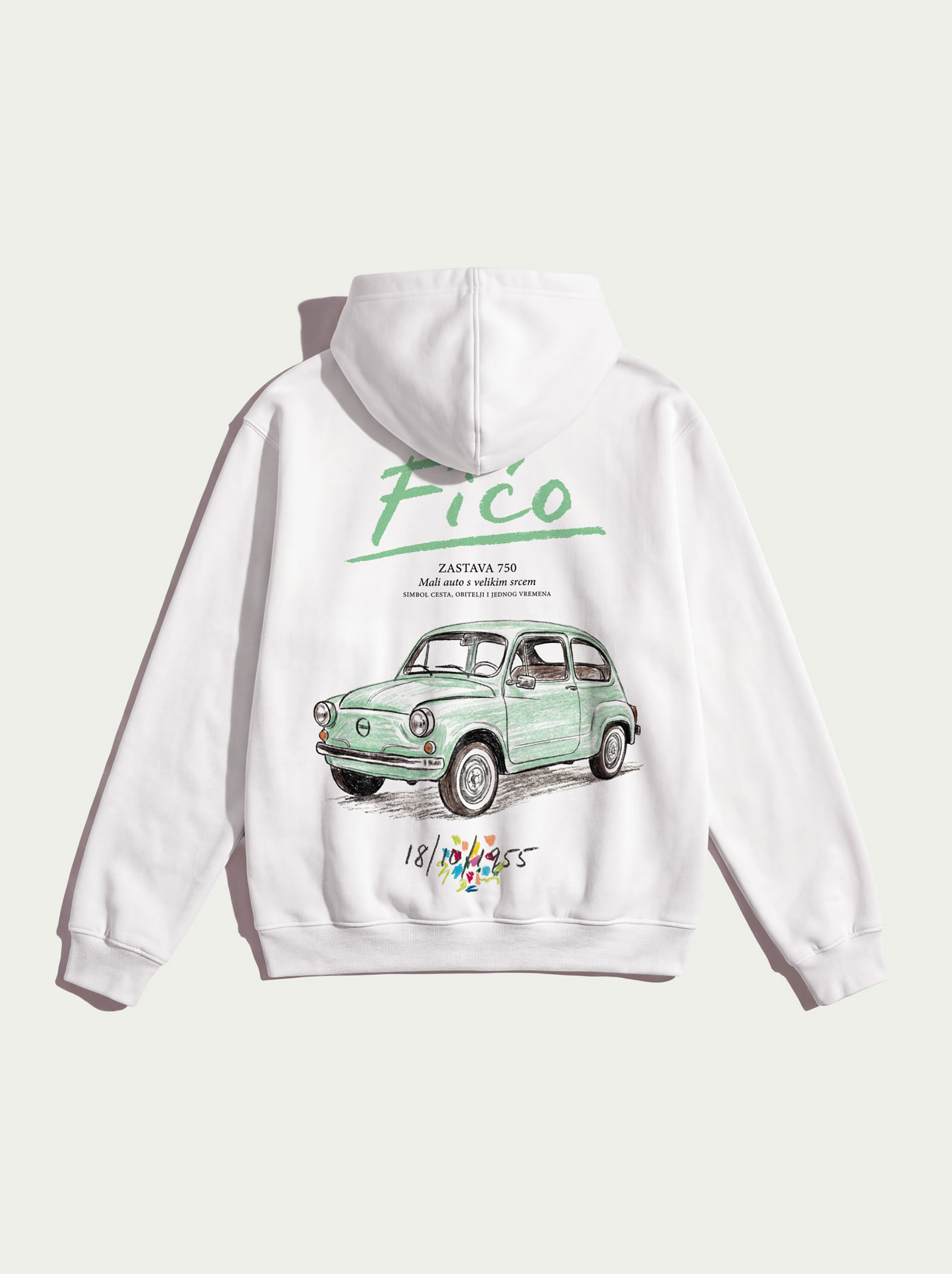 Fićo - White Hoodie - Slika 3