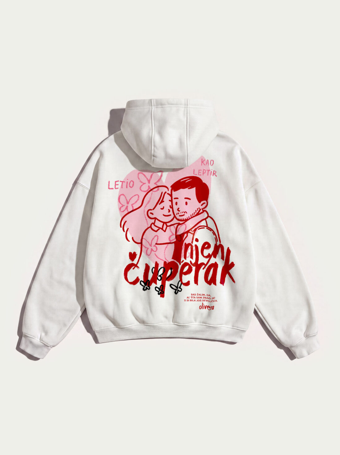 Olivera – White Premium Heavyweight Hoodie