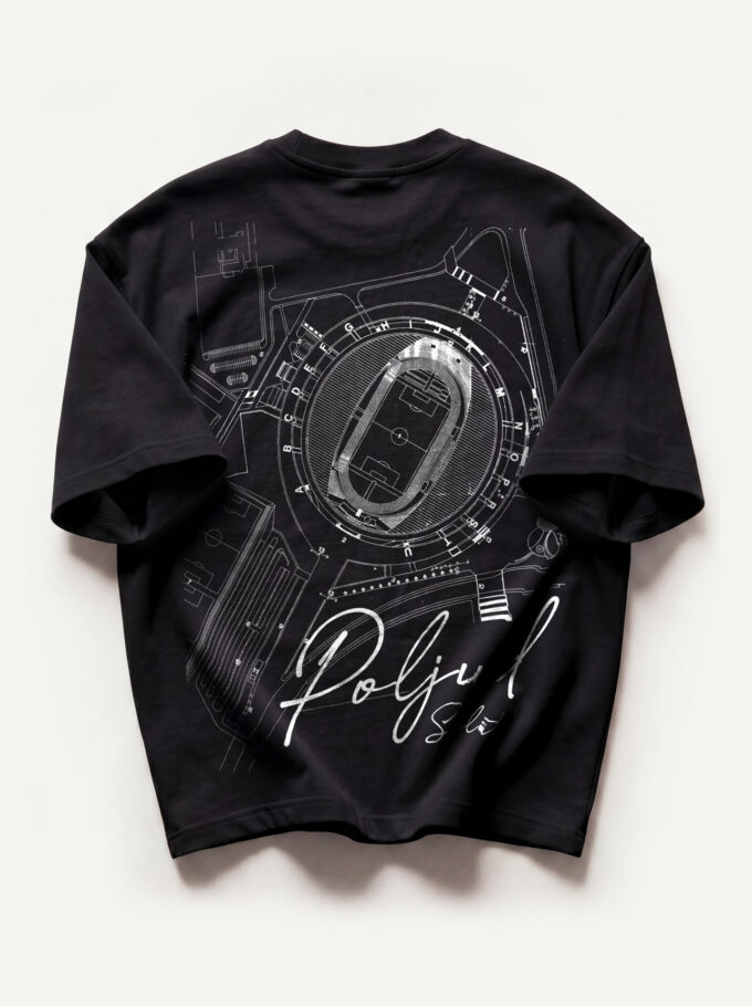 Poljud – Black Heavy Oversized T-Shirt