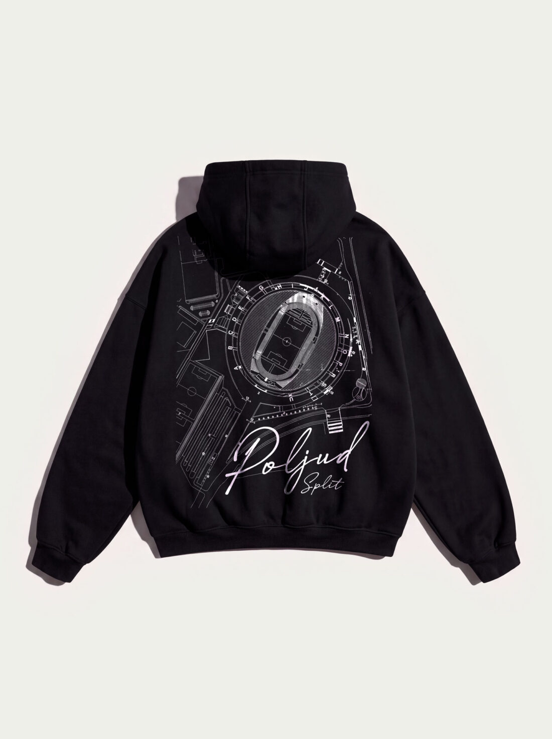 Poljud – Black Premium Heavyweight Hoodie