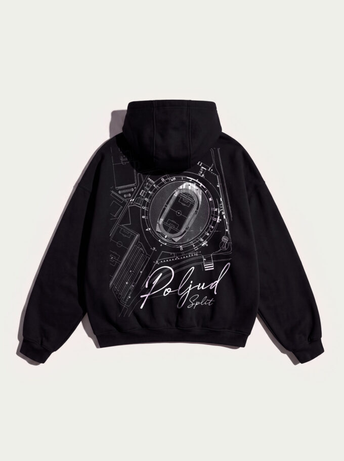 Poljud – Black Premium Heavyweight Hoodie