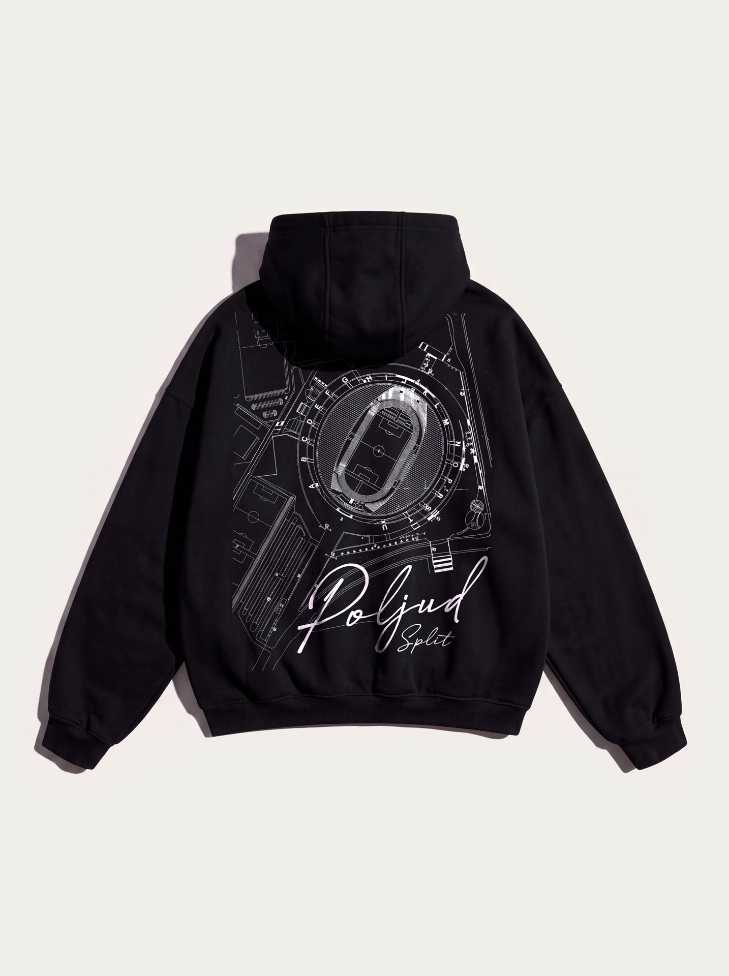 Poljud – Black Premium Heavyweight Hoodie
