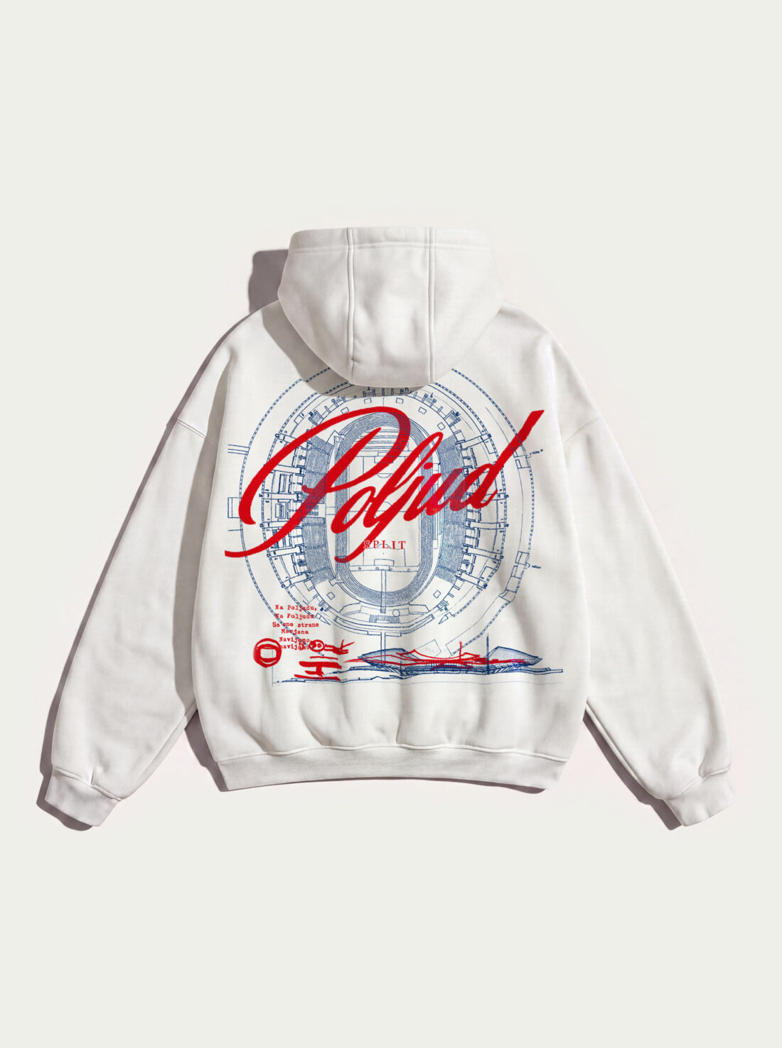 Poljud – White Premium Heavyweight Hoodie
