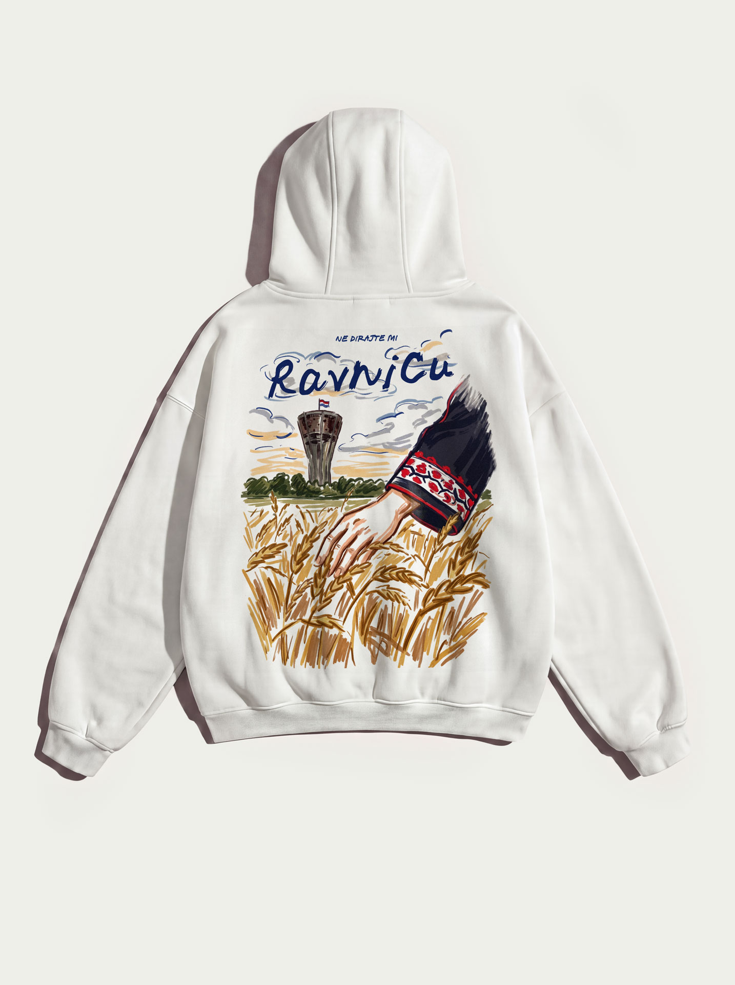 Ravnicu – White Premium Heavyweight Hoodie