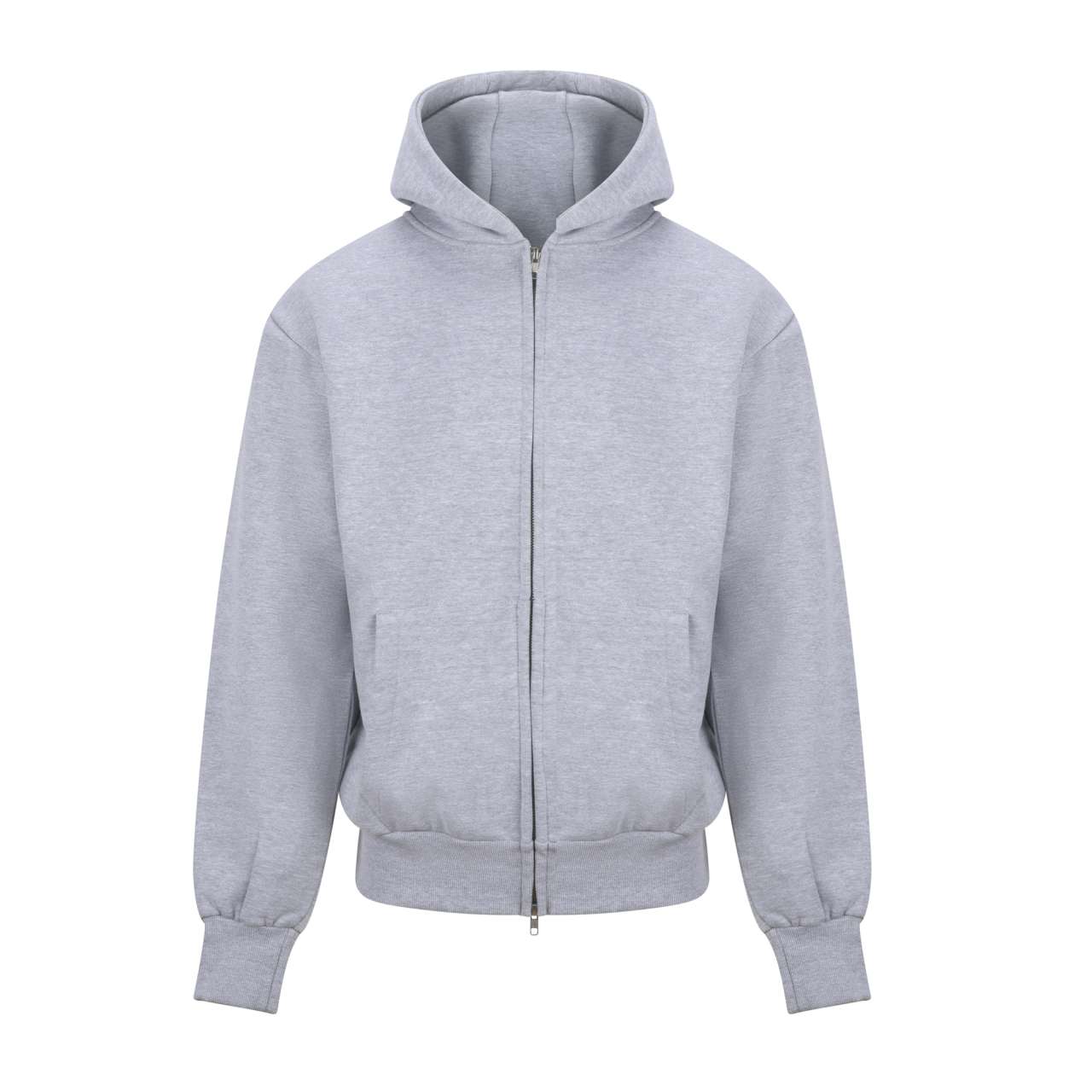 Signature Heavyweight Zip Hoodie – Heather Grey