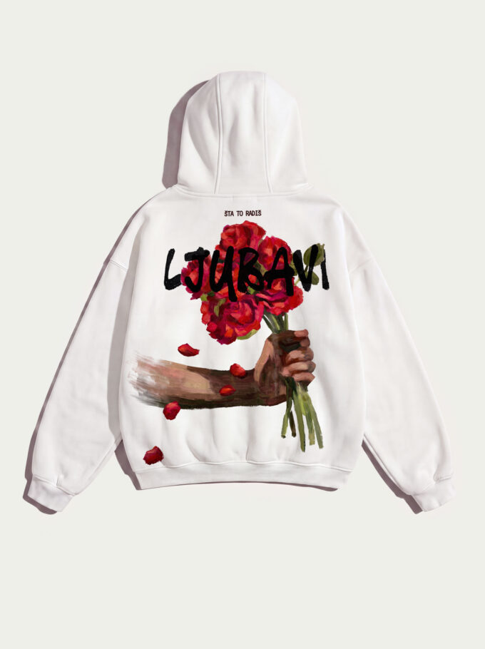 Šta to radiš – White Premium Heavyweight Hoodie
